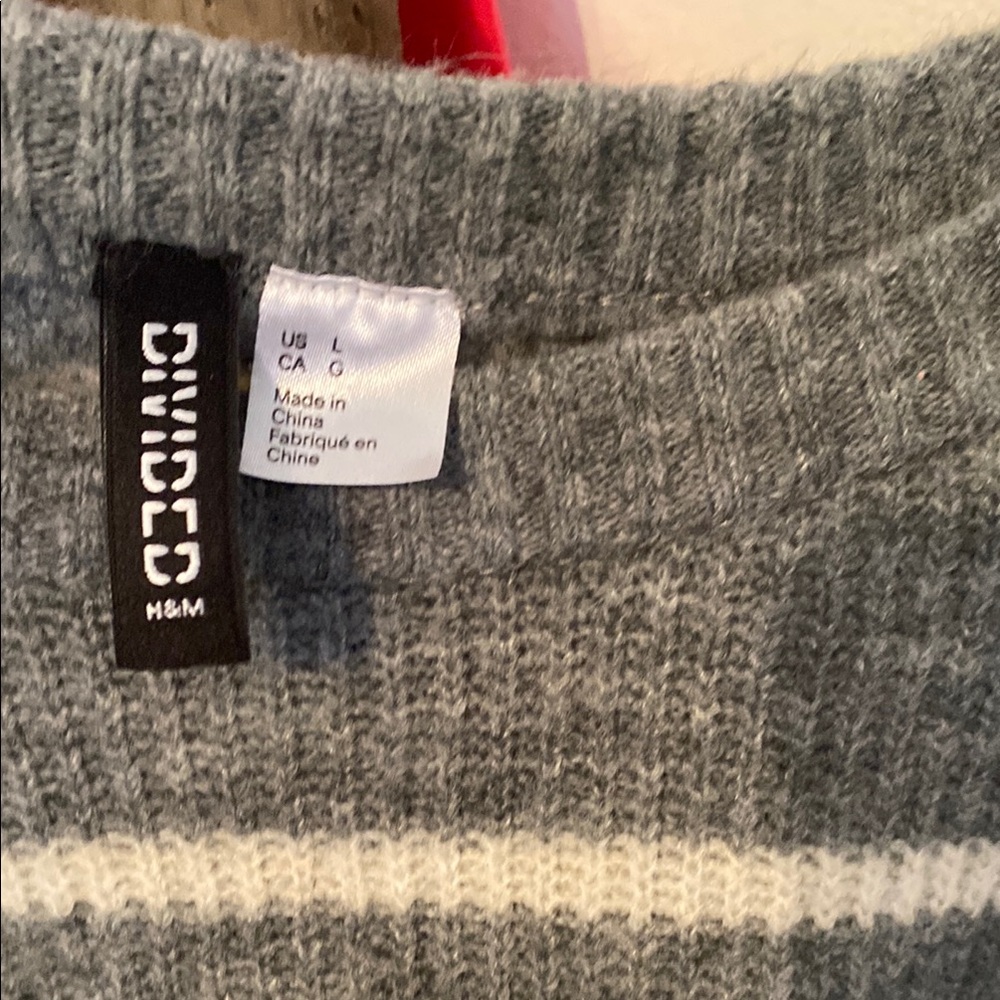 Striped Gray Sweater - Picture 2 of 3